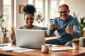 Image illustrant le processus de demande de prêt rapide et facile.