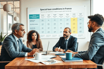 Image illustrant le processus de demande de prêt avec des conditions spéciales.