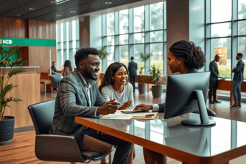 Image illustrant le Prêt Personnel KCB Bank, mettant en avant des montants jusqu'à 3 000 000 Sh avec une approbation rapide.