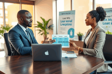 Illustration du Prêt Personnel de dfcu Bank pour des montants de 2 à 30 millions d'UGX.